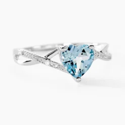 Histoire d'Or Bague Clothilde Or Blanc Topaze Et Oxyde De Zirconium* Bagues|Bagues Avec Pierre