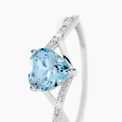 Histoire d'Or Bague Clothilde Or Blanc Topaze Et Oxyde De Zirconium* Bagues|Bagues Avec Pierre