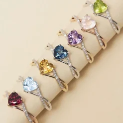 Histoire d'Or Bague Clothilde Or Rose Rhodolite Et Oxyde* Bagues|Bagues Avec Pierre