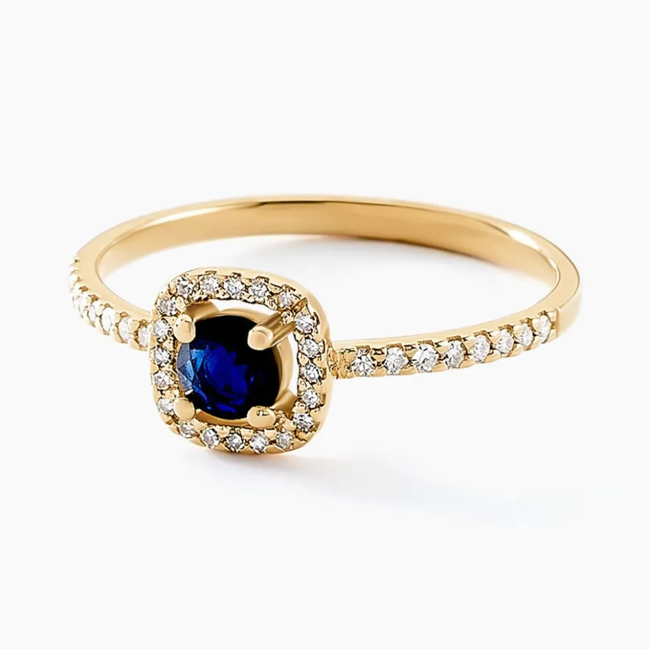 Clearance Histoire d'Or Bague Cosimo Diamant or jaune saphir