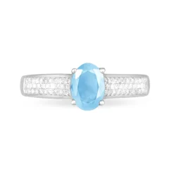 Histoire d'Or Bague Crista Or Blanc Topaze Et Diamant* Bagues|Bagues Avec Pierre