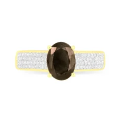 Histoire d'Or Bague Crista Or Jaune Quartz Et Diamant* Bagues|Bagues Avec Pierre