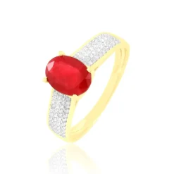 Histoire d'Or Bague Crista Et Diamant or jaune rubis