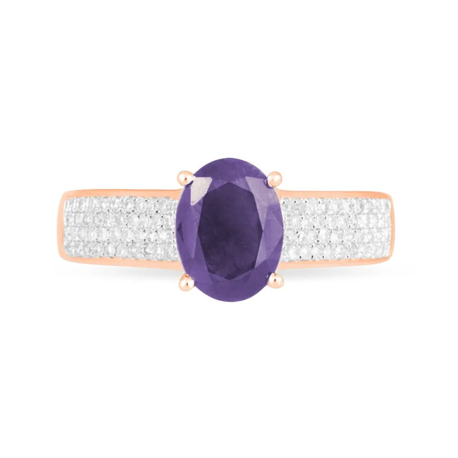 Histoire d'Or Bague Crista Or Rose Amethyste Et Diamant* Bagues|Bagues Avec Pierre