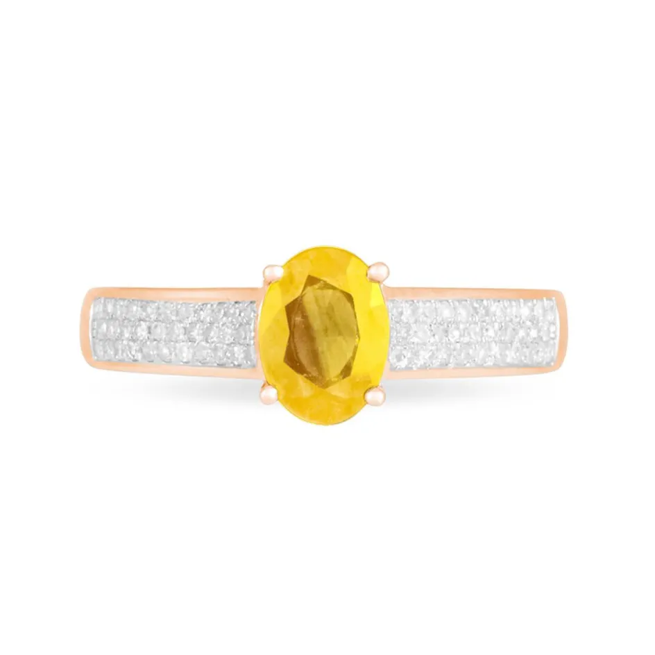 Histoire d'Or Bague Crista Or Rose Citrine Et Diamant* Bagues|Bagues Avec Pierre