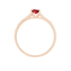 Histoire d'Or Bague Crista Or Rose Rubis Et Diamant