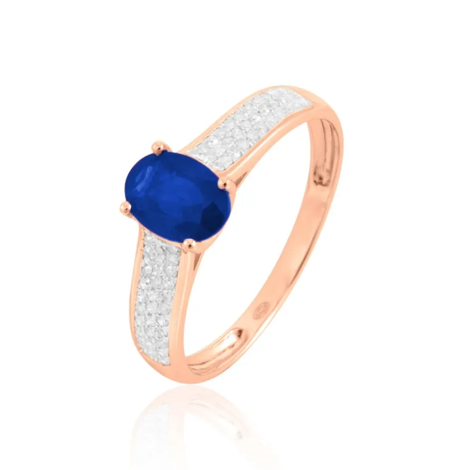 Clearance Histoire d'Or Bague Crista Et Diamant or rose saphir