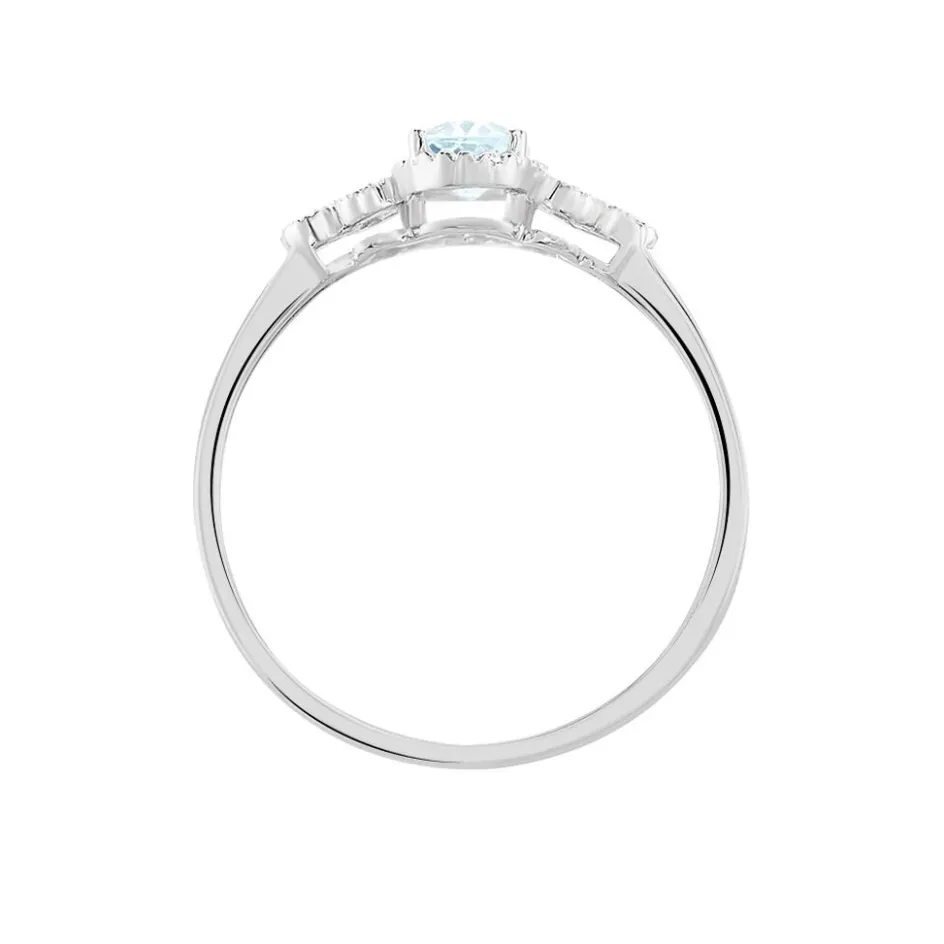 Clearance Histoire d'Or Bague Cyprille Or Blanc Topaze Et Oxyde De Zirconium
