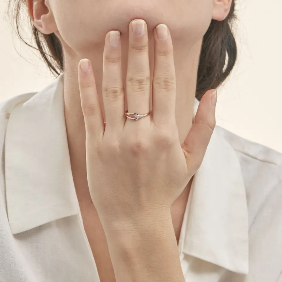 Clearance Histoire d'Or Bague Cyranna or rose diamant