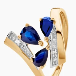 Histoire d'Or Bague Dahlia Or Jaune Saphir Diamant* Bagues|Bagues Avec Pierre