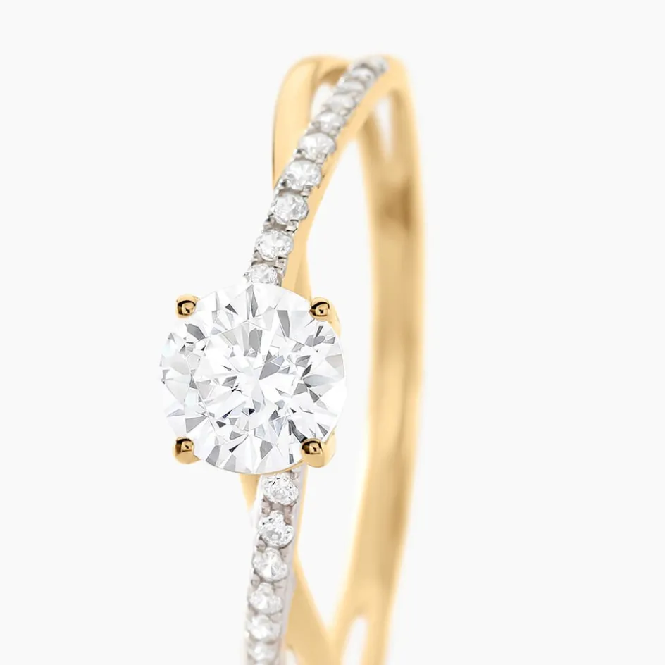 Sale Histoire d'Or Bague Dana De Zirconium or jaune oxyde