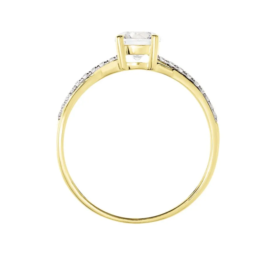 Sale Histoire d'Or Bague Dana De Zirconium or jaune oxyde
