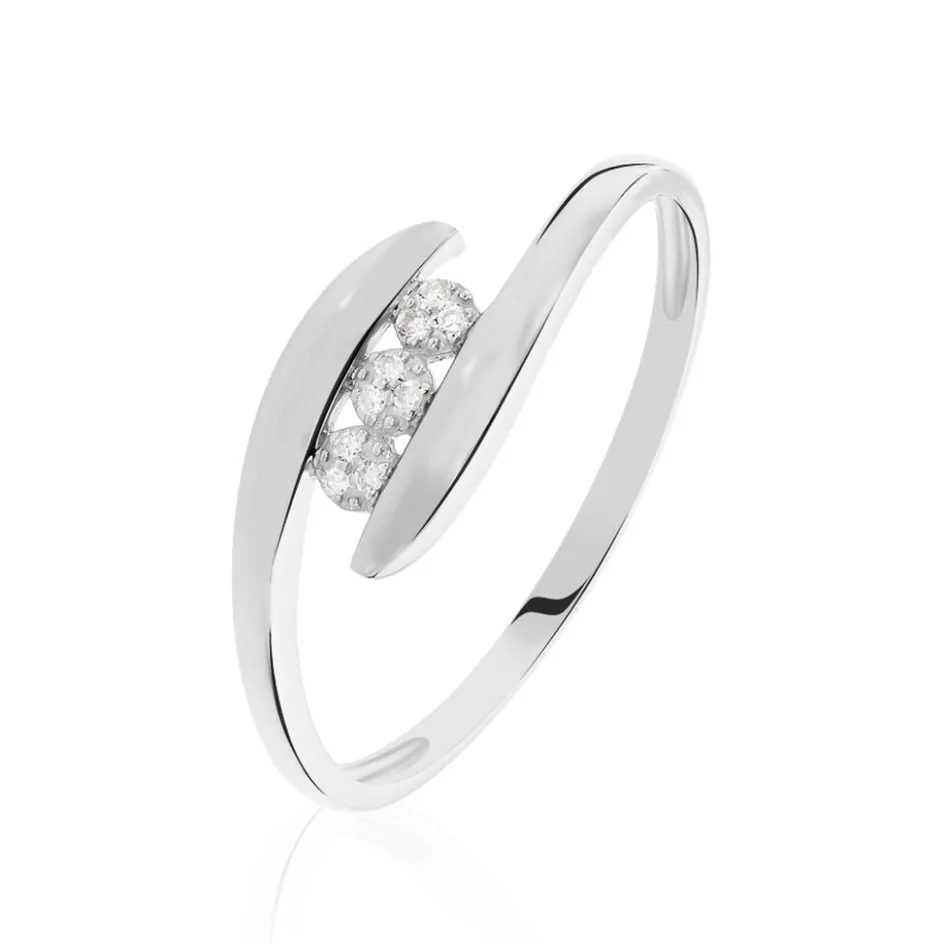 Clearance Histoire d'Or Bague Delphine or blanc diamant