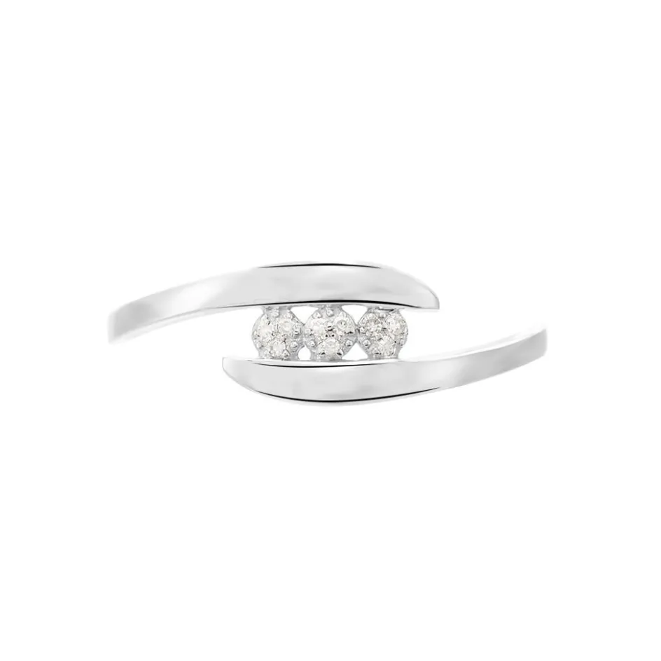 Clearance Histoire d'Or Bague Delphine or blanc diamant