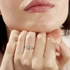 Clearance Histoire d'Or Bague Delphine or blanc diamant