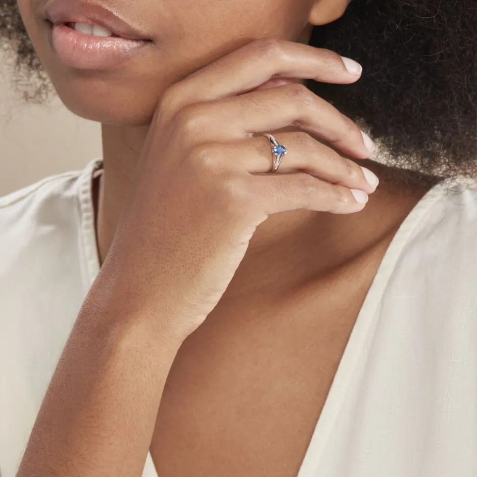 Histoire d'Or Bague Denise Or Blanc Saphir Et Diamant* Bagues|Bagues Avec Pierre