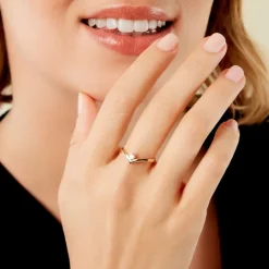 Outlet Histoire d'Or Bague Dipali Or Jaune Diamant Synthétique