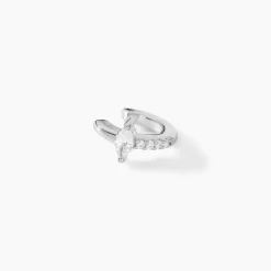Clearance Histoire d'Or Bague D'oreille Unitaire Naura Argent Blanc Oxyde De Zirconium