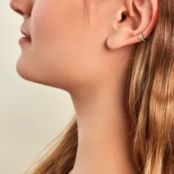 Clearance Histoire d'Or Bague D'oreille Unitaire Naura Argent Blanc Oxyde De Zirconium