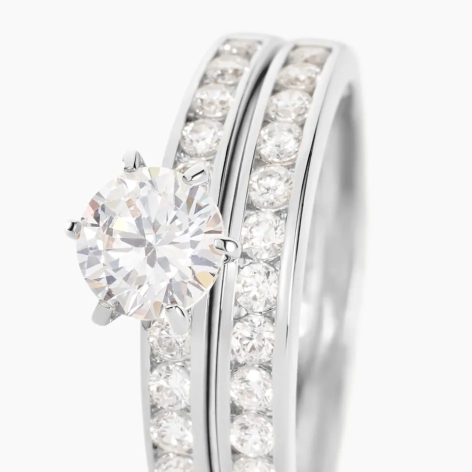 Histoire d'Or Bague Double Jeu De Zirconium* Bagues|Bagues Avec Pierre