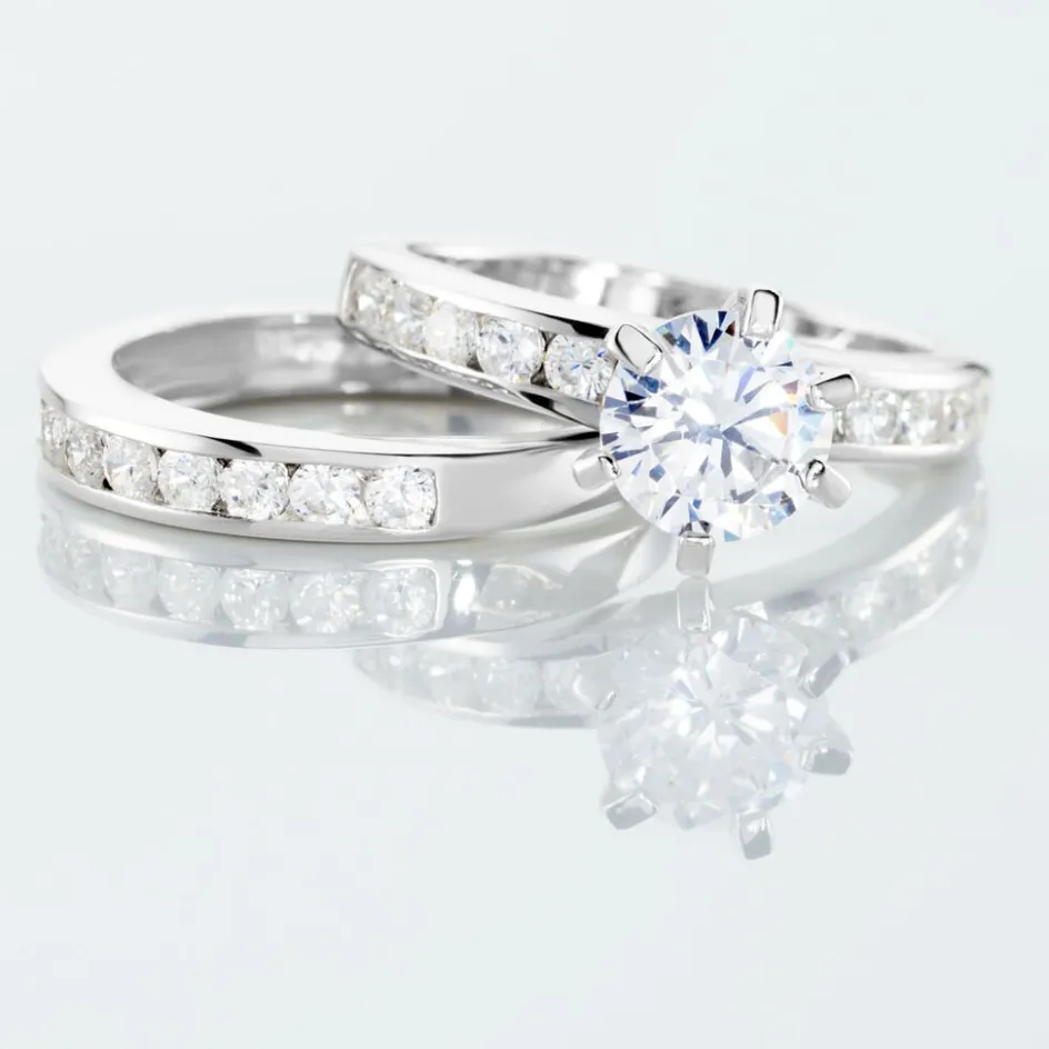 Histoire d'Or Bague Double Jeu De Zirconium* Bagues|Bagues Avec Pierre