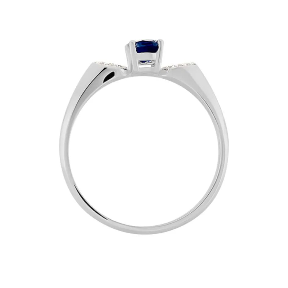 Best Histoire d'Or Bague Edgina Or Blanc Saphir Et Diamant