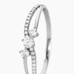 Histoire d'Or Bague Edwige Or Blanc Oxyde De Zirconium* Bagues|Bagues Avec Pierre