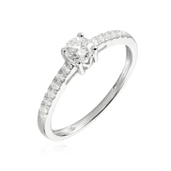 Clearance Histoire d'Or Bague Eliisa Or Blanc Diamant