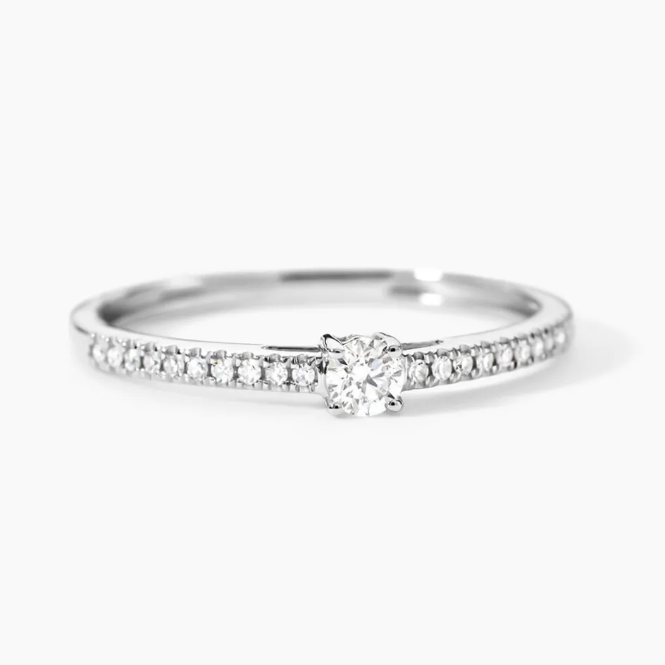 Outlet Histoire d'Or Bague Eliisa Platine Blanc Diamant