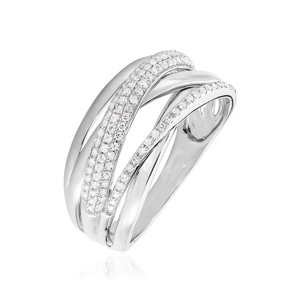 Online Histoire d'Or Bague Elodea or blanc diamant
