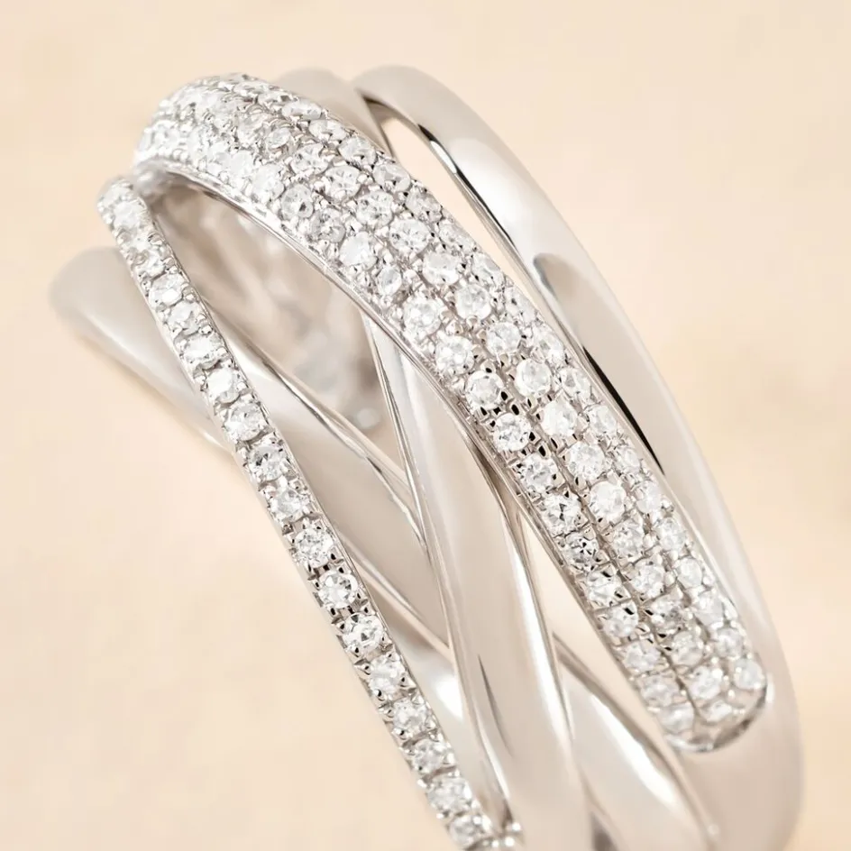 Online Histoire d'Or Bague Elodea or blanc diamant
