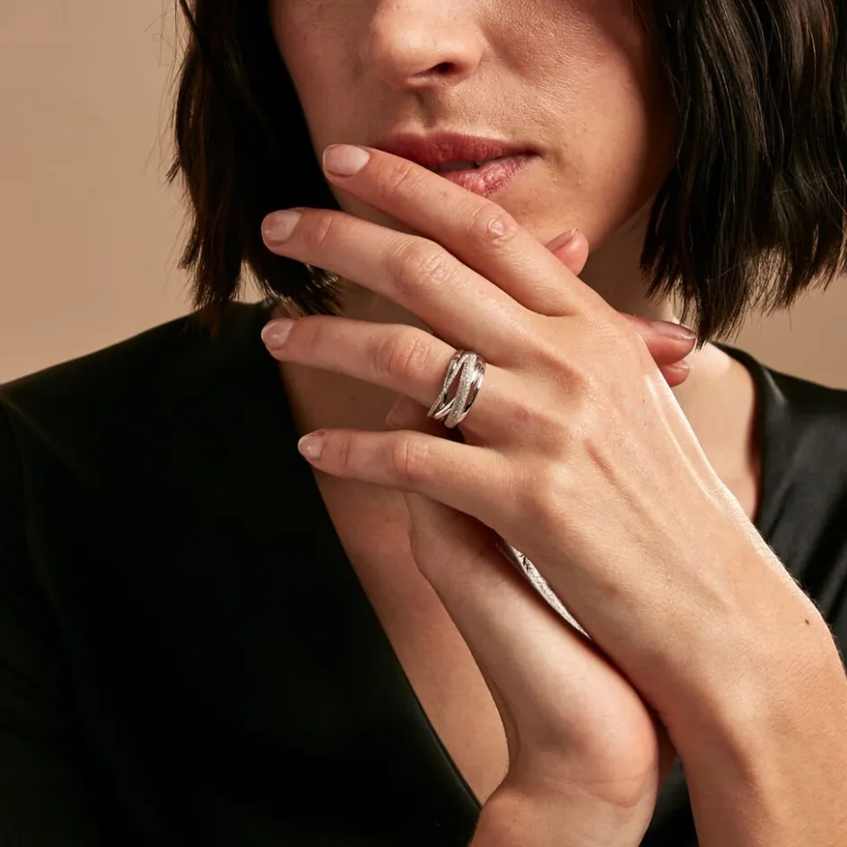 Online Histoire d'Or Bague Elodea or blanc diamant