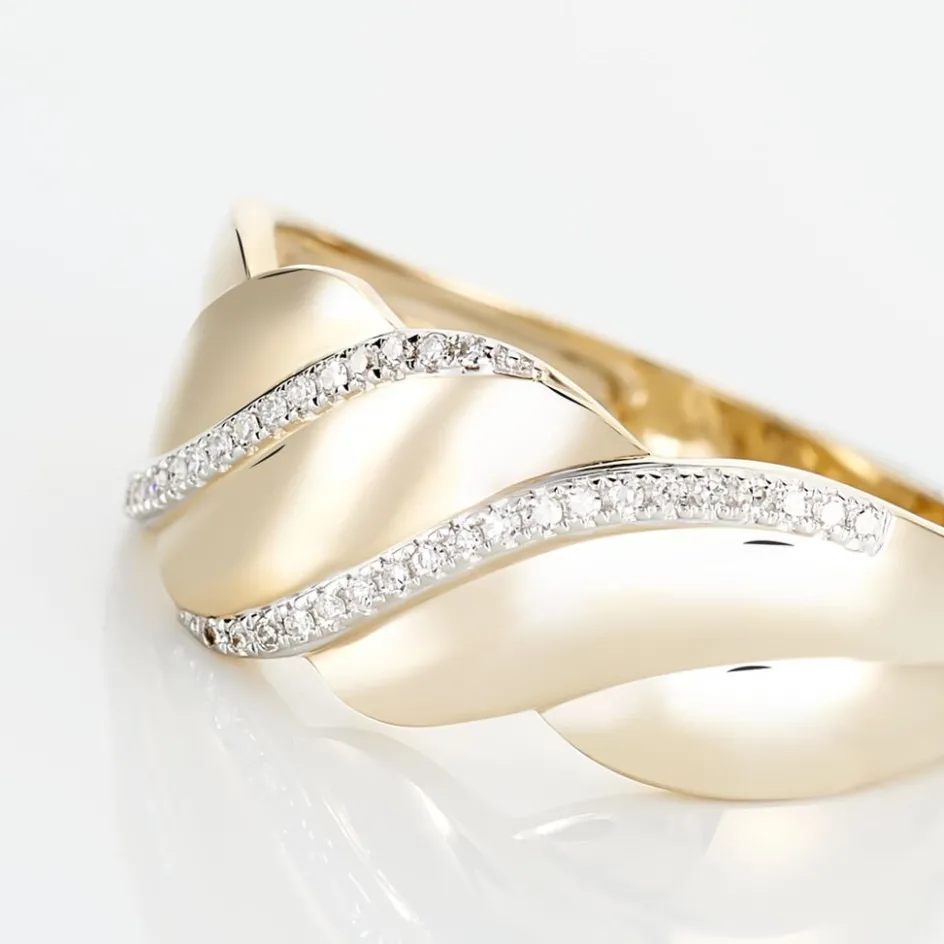 Histoire d'Or Bague Elyanne Or Jaune Diamant* Bagues|Bagues Avec Pierre
