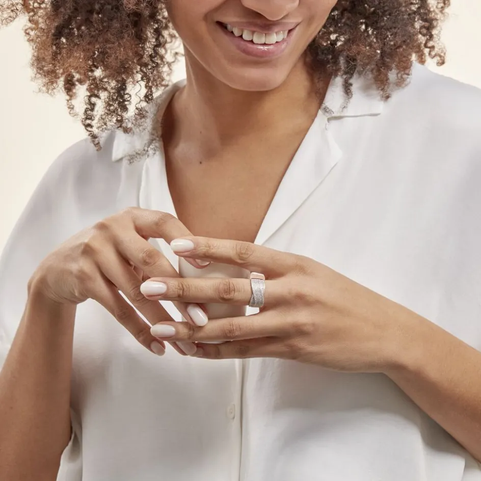 Histoire d'Or Bague Elyne Or Blanc Diamant* Bagues Avec Pierre