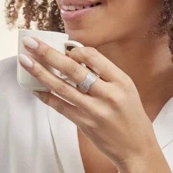 Histoire d'Or Bague Elyne Or Blanc Diamant* Bagues Avec Pierre