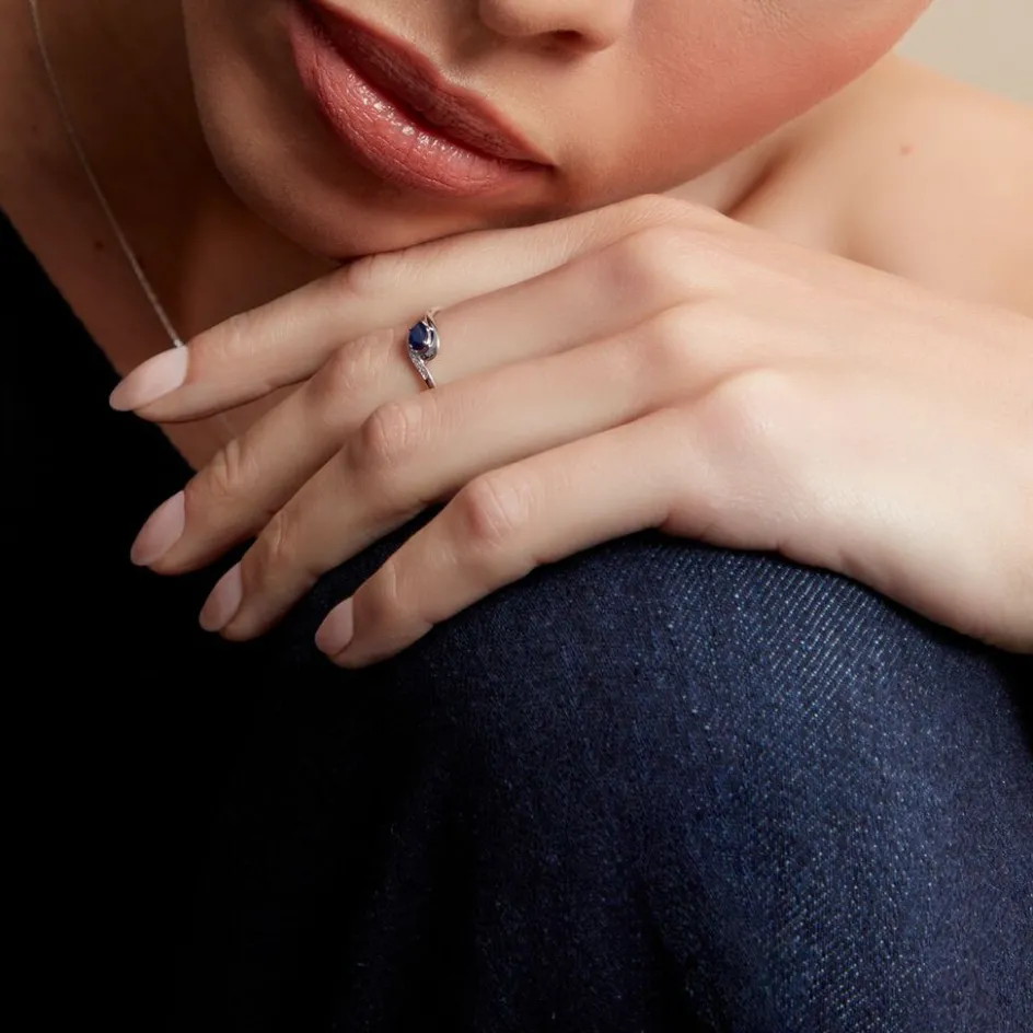 Best Histoire d'Or Bague Emotion Diamant or blanc saphir