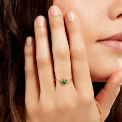 Histoire d'Or Bague Emotion Or Jaune Emeraude Diamant* Bagues|Bagues Avec Pierre