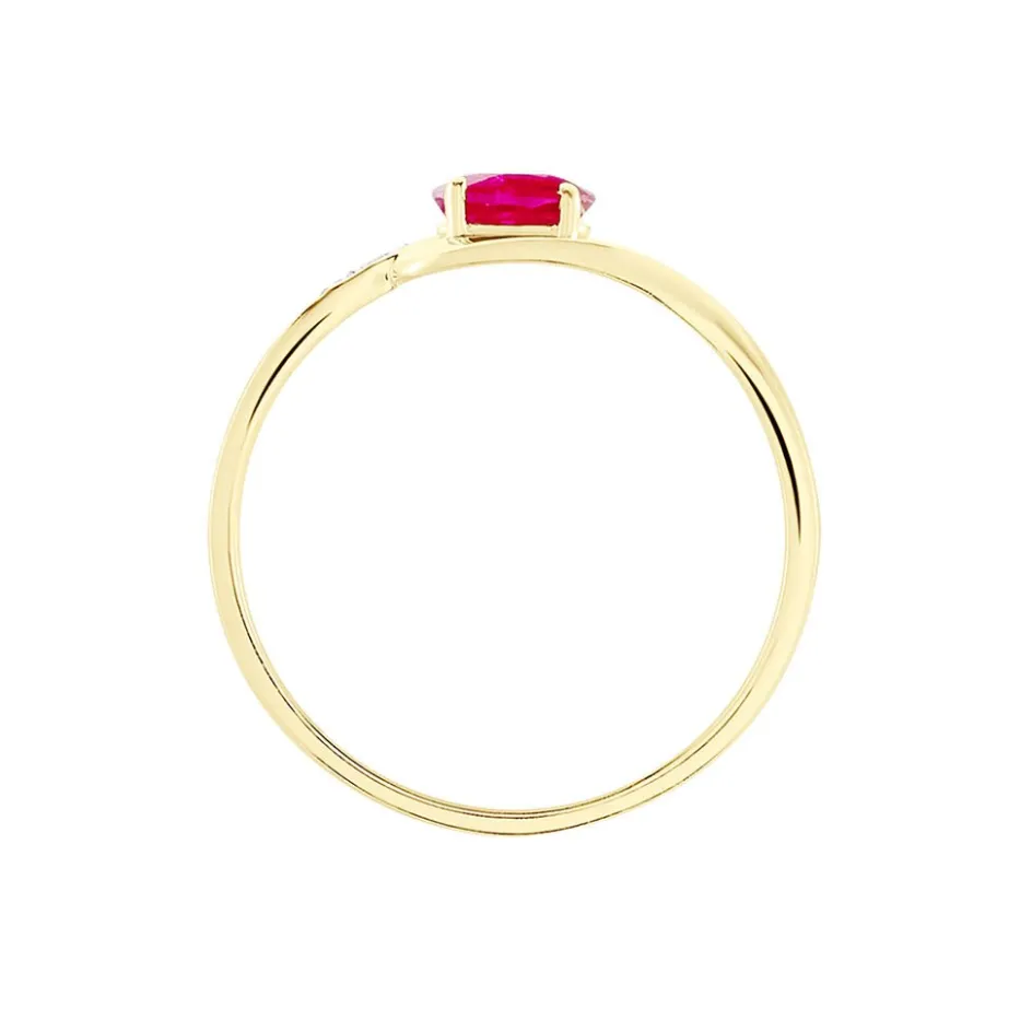 Online Histoire d'Or Bague Emotion Diamant or jaune rubis