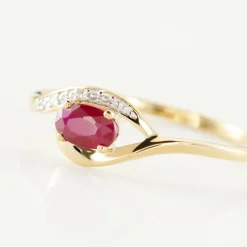 Online Histoire d'Or Bague Emotion Diamant or jaune rubis
