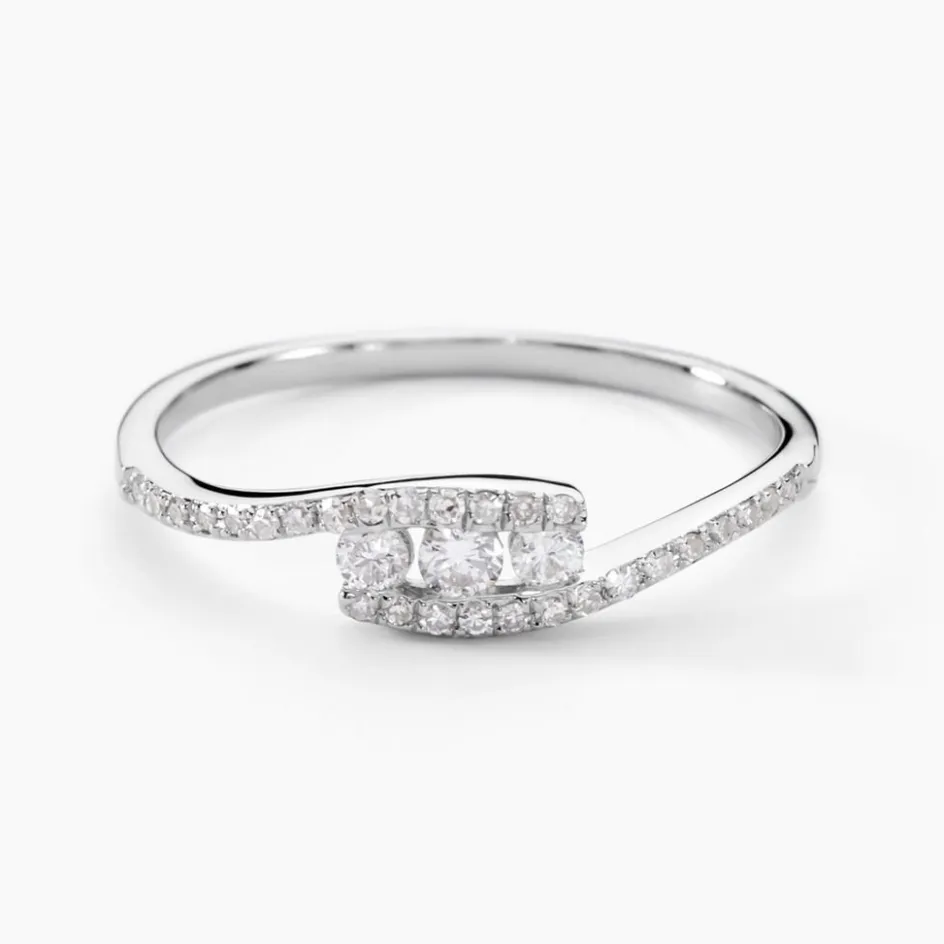 Discount Histoire d'Or Bague Eternite Or Blanc Diamant