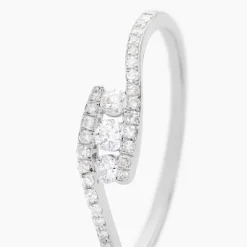 Discount Histoire d'Or Bague Eternite Or Blanc Diamant