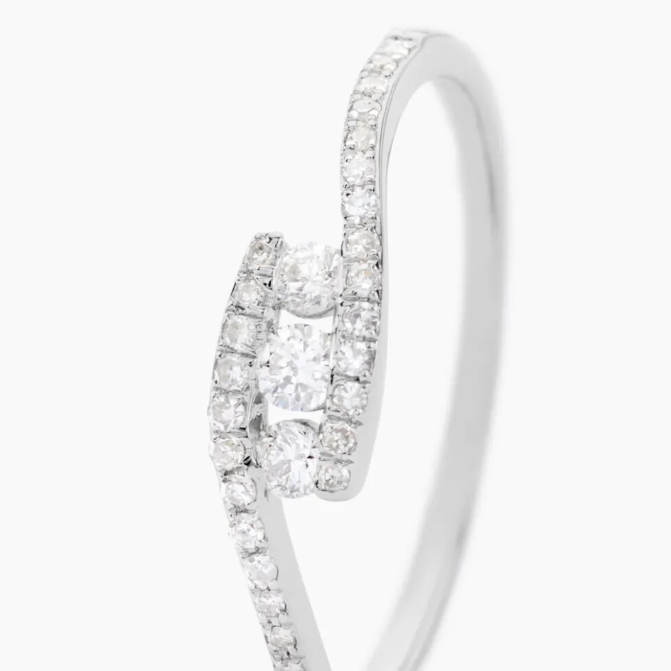 Discount Histoire d'Or Bague Eternite Or Blanc Diamant