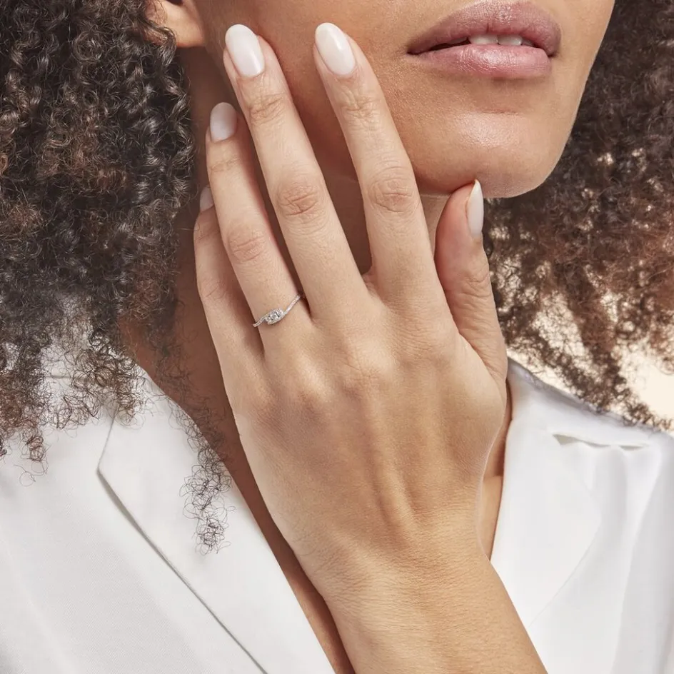 Discount Histoire d'Or Bague Eternite Or Blanc Diamant