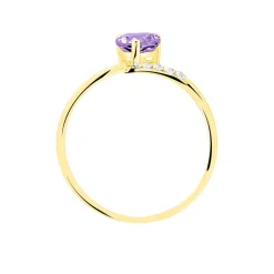 Histoire d'Or Bague Eva Or Jaune Amethyste Et Diamant* Bagues|Bagues Avec Pierre