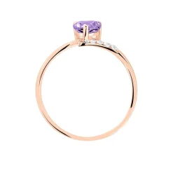Histoire d'Or Bague Eva Or Rose Amethyste Et Diamant* Bagues|Bagues Avec Pierre