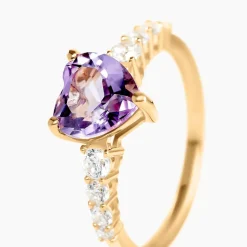 Sale Histoire d'Or Bague Fany Or Jaune Améthyste Oxyde De Zirconium or jaune améthyste violet