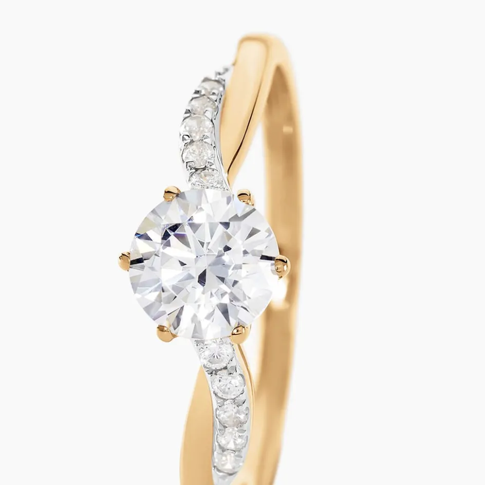 Discount Histoire d'Or Bague Filipa Or Bicolore Oxyde De Zirconium