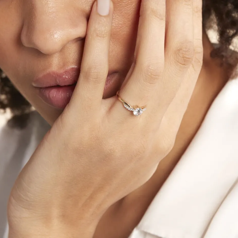Discount Histoire d'Or Bague Filipa Or Bicolore Oxyde De Zirconium