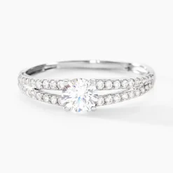 Clearance Histoire d'Or Bague Fina Or Blanc Oxyde De Zirconium