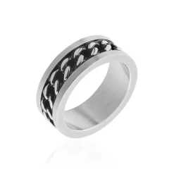 Clearance Histoire d'Or Bague Gaston Acier Blanc